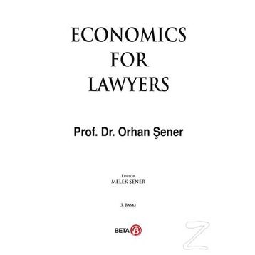 Economics For Lawyers - Orhan Şener