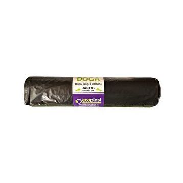 Ecoplast 240 lt 100x150 cm 600 gr 10 Adetlik 1 Rulo Siyah Hantal Konteyner Çöp Torbası