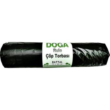 Ecoplast 300 gr 75x90 cm 10 Adetlik 1 Rulo Battal Boy Siyah Çöp Torbası Poşeti