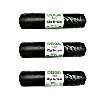Ecoplast 300 gr 75x90 cm 10 Adetlik 1 Rulo Battal Boy Siyah Çöp Torbası Poşeti
