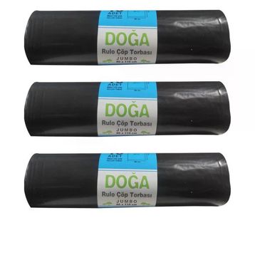 Ecoplast 400 gr 90 lt 80x110 cm 10 Adetlik 1 Rulo Battal Boy Çöp Torbası Poşeti (10 adet)