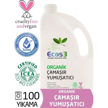 Ecos3 2500 ml 100 Yıkama Organik Çamaşır Yumuşatıcı