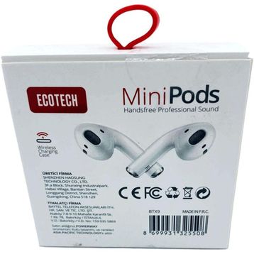 Ecotech BTX09 Minipods Wireless Şajlı Bluetooth Kulaklık