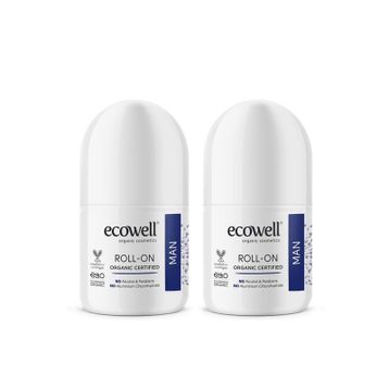 Ecowell 2x75 ml Erkek Organik Roll-On
