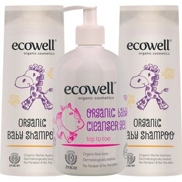 Ecowell Organik 2x300 ml Bebe Şampuanı + Organik 500 ml Temizleme Jeli
