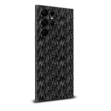 Ecr Mobile Samsung S23 Ultra ile Uyumlu Armor Siyah Desenli Arka Kaplama