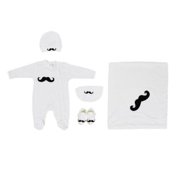 Eda Baby 7712 0-3 Ay Çiçekli Lüx 5'li Hastane Çıkış Seti