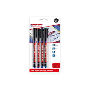 Edding 1 mm 4'lü Silgili Asetat Kalemi