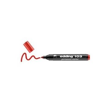 Edding 103 Kırmızı Yuvarlak Uç Permanent Marker