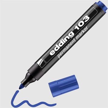 Edding 103 Mavi Yuvarlak Uç Permanent Marker