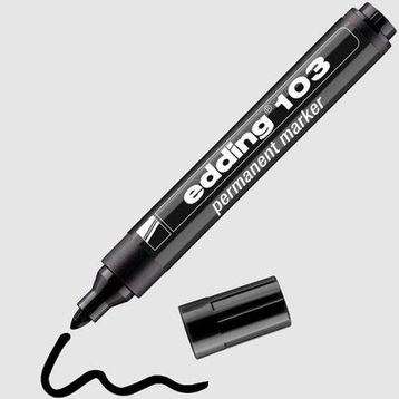 Edding 103 Siyah Yuvarlak Uç Permanent Marker