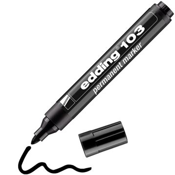 Edding 103 Siyah Yuvarlak Uç Permanent Marker
