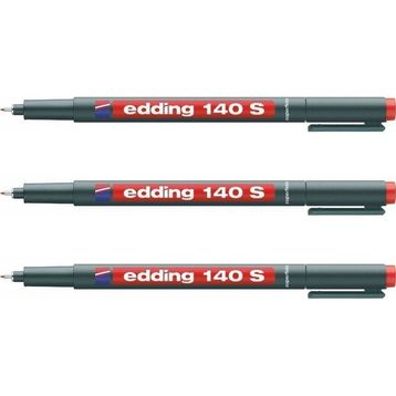 Edding 140S 3'lü Siyah Asetat Kalemi