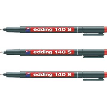 Edding 140S 3'lü Siyah Asetat Kalemi