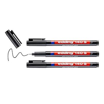 Edding 140S 3'lü Siyah Asetat Kalemi