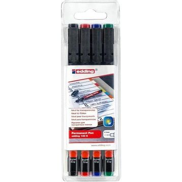 Edding 140S S Uç 4 Adet Karışık Renk Permanent Asetat Kalemi