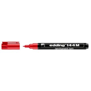 Edding 144M Kırmızı 10'lu Permanent Asetat Kalemi