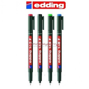 Edding 148 F Siyah Silgili Asetat Kalemi