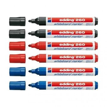 Edding 260 6'lı Beyaz Tahta Kalemi