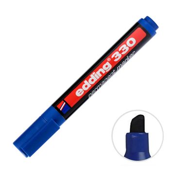 Edding 330 Mavi Permanent Kesik Uç Marker Kalem