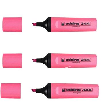 Edding 344 Pembe Fosforlu Kalem 3'lü