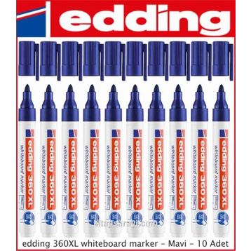 Edding 360 XL Mavi Renk 10 Adet Beyaz Tahta Kalemi