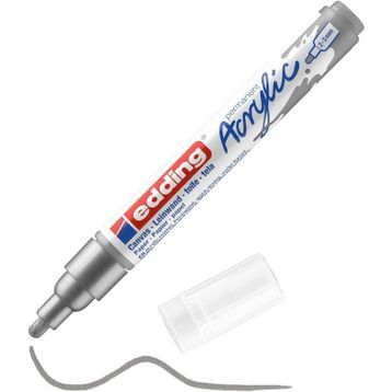 Edding 5100 2-3 mm Gümüş Akrilik Boyama Markörü