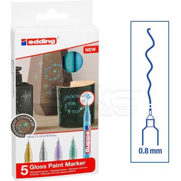 Edding 780 Gloss Metalik 0.8 mm 5'li Set Paint Marker