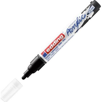 Edding 901 5100 Akrilik Orta Uçlu 2-3 mm Siyah Markör Kalem