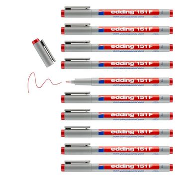 Edding E-151F Gri 10'lu Asetat Kalem
