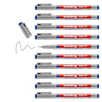 Edding E-151F Gri 10'lu Asetat Kalem