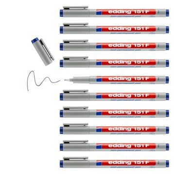 Edding E-151F Gri 10'lu Asetat Kalem