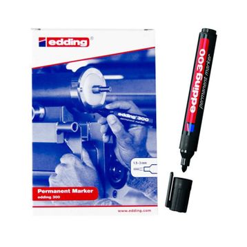 Edding E 300 Siyah Permanent Markör Çizim Kalemi