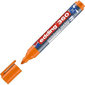 Edding E-360 Cap Off Turuncu Yuvarlak 1.5-3 mm Uç Beyaz Tahta Kalemi
