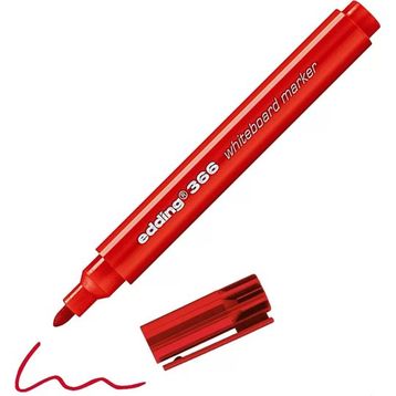 Edding E-366 Kırmızı Beyaz Tahta Kalemi