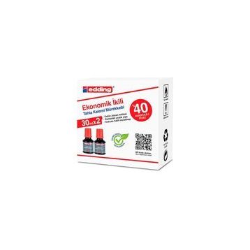 Edding Kırmızı 2x30 ML Tahta Kalemi Mürekkebi