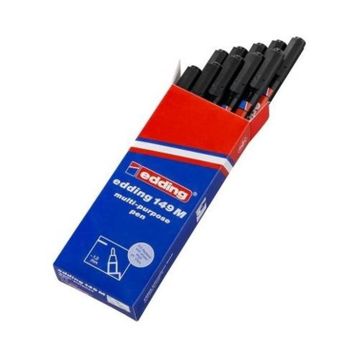 Edding Permanent M Seri 1.0 mm Siyah 149 M 10'lu Paket Asetat Kalem