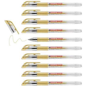Edding Roller Kalem Cristal Jel Altın 2185 10'lu Paket Jel Kalem