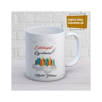Edebiyat Öğretmeni İsme Özel Kupa Bardak