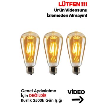 Edison ST64 Flamanlı Ampul