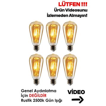Edison ST64 Flamanlı Ampul