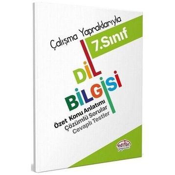 Editör Yayınevi 7. Sınıf Dil Bilgisi Özet Konu Anlatımı