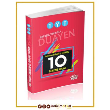 Editör Yayınevi TYT Tamamı Çözümlü Fasiküllü 10 Adet Deneme Sınavı