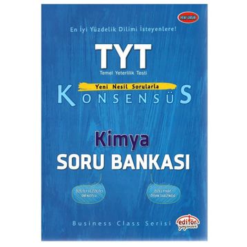 Editör Yayınları TYT Konsensüs Kimya Soru Bankası