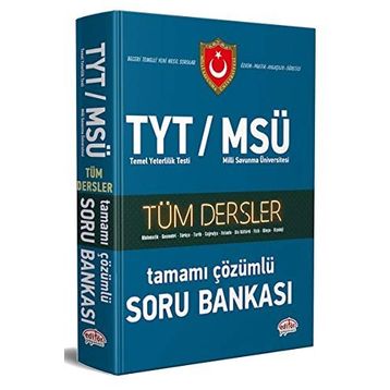 Editör Yayınları TYT MSÜ Tüm Dersler Çözümlü Soru Bankası