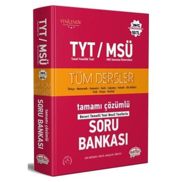 Editör Yayınları TYT MSÜ Tüm Dersler Çözümlü Soru Bankası