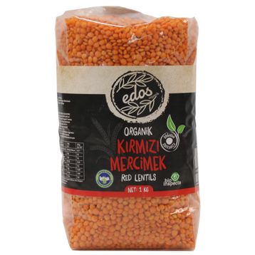 Edos 1 kg Organik Kırmızı Mercimek