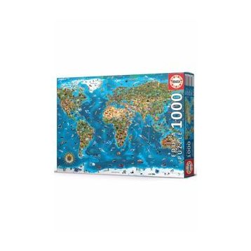 Educa 1000 Parça Dünya Harikaları Harita Puzzle