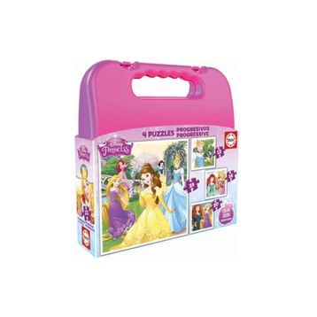 Educa 16508 Progresive Disney Princess Çanta Puzzle
