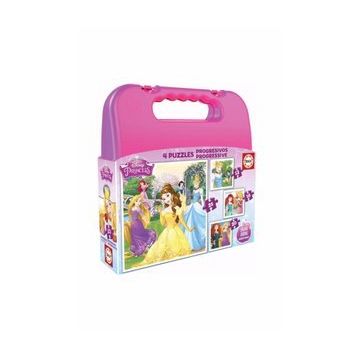Educa 16508 Progresive Disney Princess Çanta Puzzle